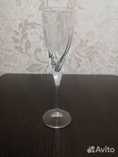 Фужер, бокал для шампанского, богемское стекло