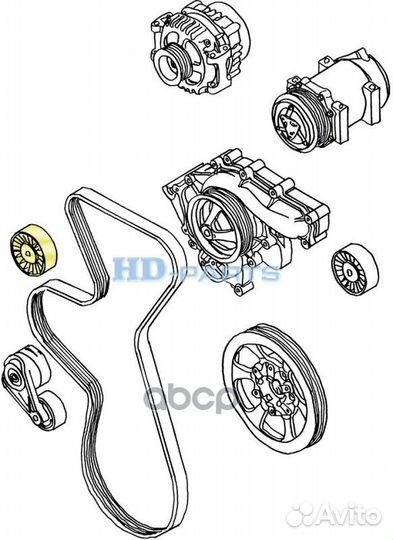 Ролик volvo/Renault натяжителя ремня 102420