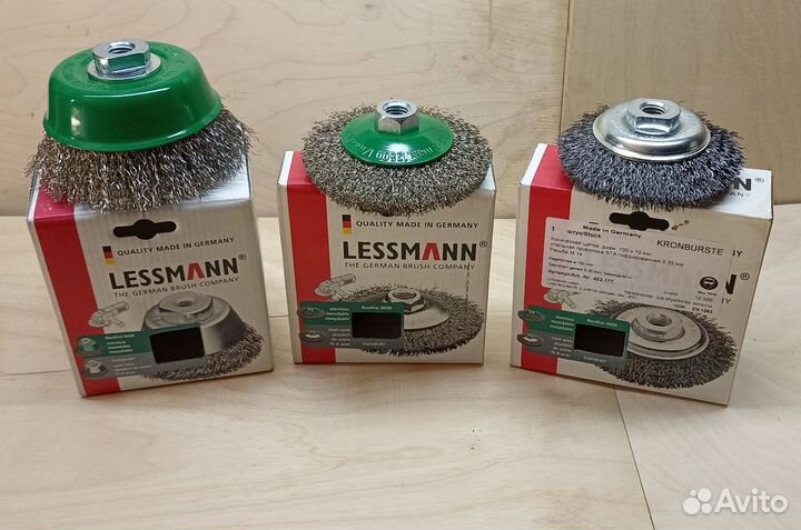 Щётка для ушм lessmann 100mm нержавеющая