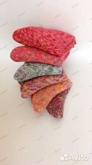 Вязаные хлопковые носки 