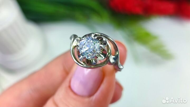 Винтаж кольцо хрусталь Додо 17,5 р-р s925