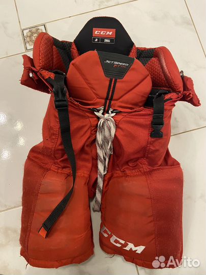 Шорты хоккейные детские красные ссм
