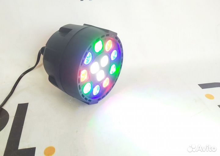 Светодиодный прожектор LED flat PAR 12X3W rgbw