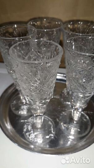 Новые Хрустальные рюмки на ножке СССР