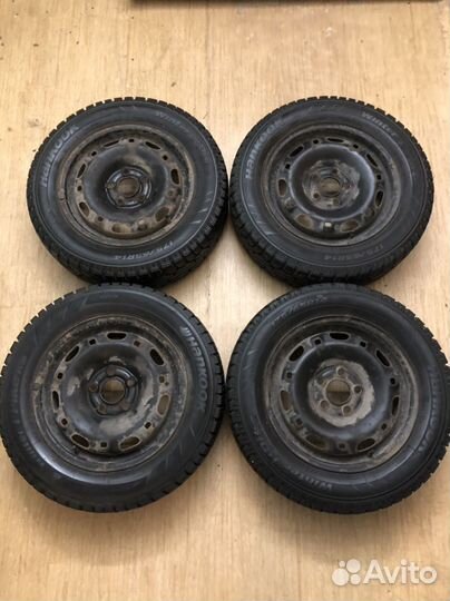 Диски R14 5x100 dia57.1 et35 на зиме 175/65