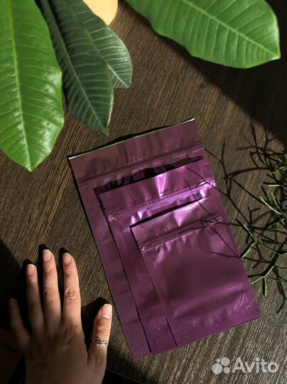 Пакет дой пак металлизированный фиолетовый