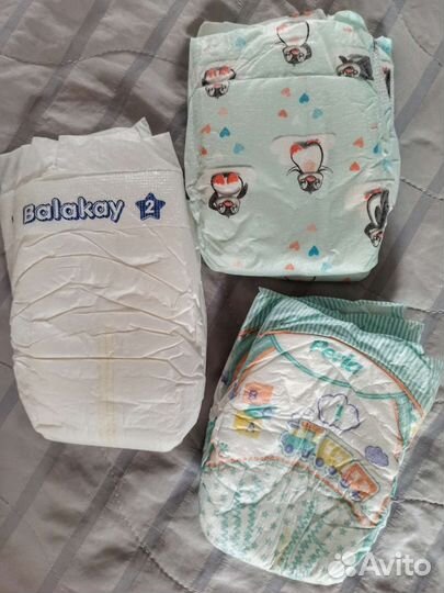 Вещи пакетом для новорожденных, подгузники