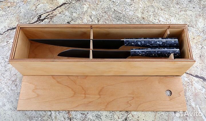 Набор из двух кухонных ножей из стали Х12мф с руко