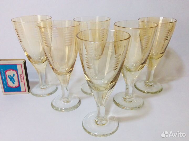 Рюмки СССР. Цветное стекло. Винтаж