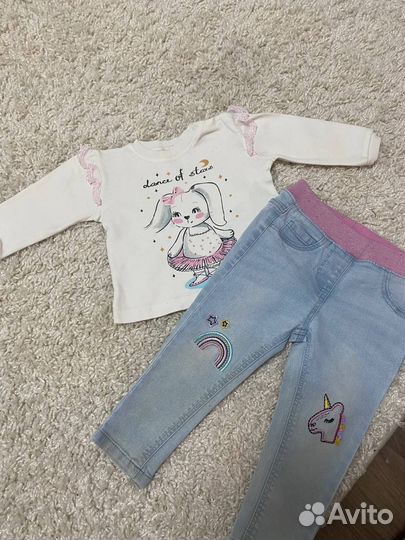Детские вещи для девочки пакетом 74-92