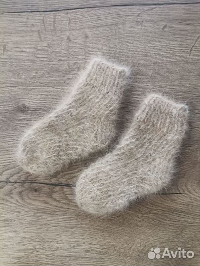 Детские носки из собачьего пуха ручная работа
