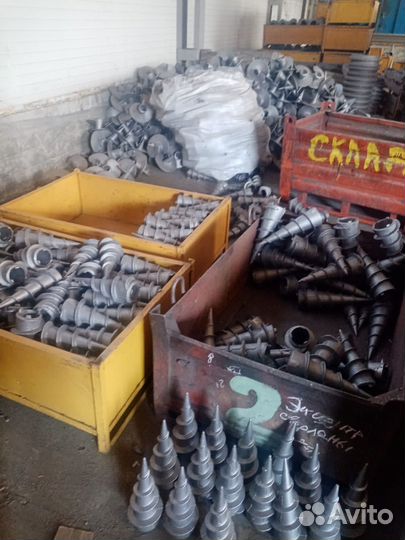 Литые наконечники для винтовых свай, лопастные