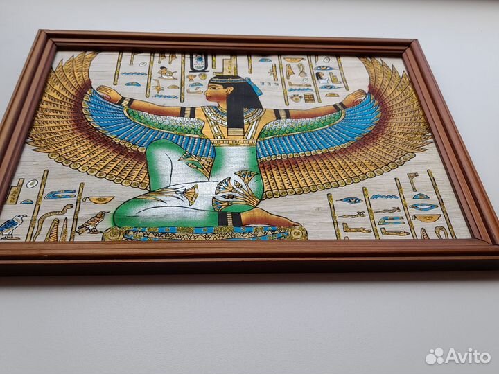 Картина на папирусе Египет богиня Исида