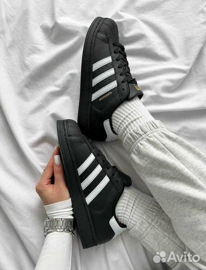 Кеды Кроссовки Adidas Superstar (Black)