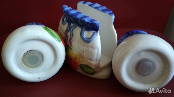 Набор солонка, салфетница и сахарница