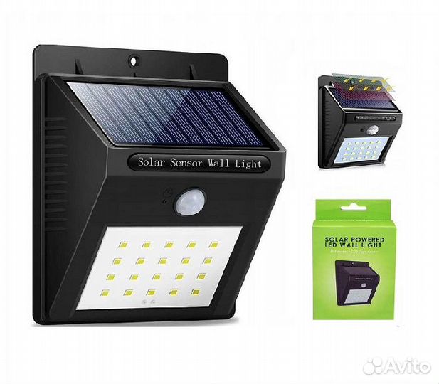 Фасадный светильник на солнечной батарее