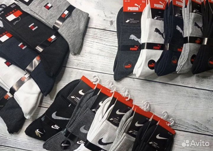 Мужские и Женские носки nike puma reebok
