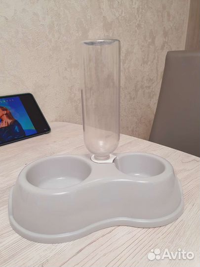 Автоматическая поилка + миска для животных