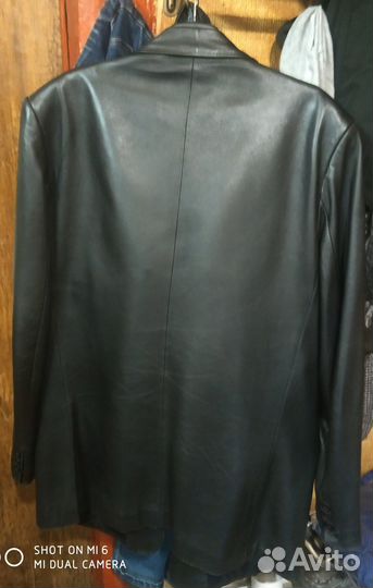 Кожаный пиджак мужской 