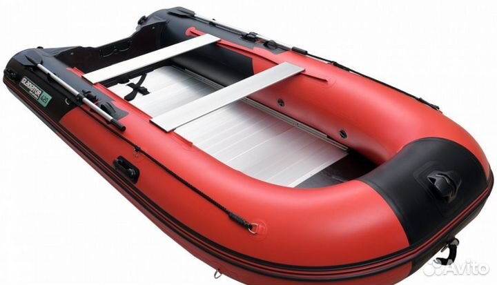 Надувная лодка gladiator C420AL черный/красный