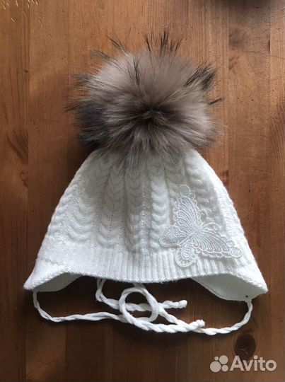 Шапка зимняя для девочки 44-46