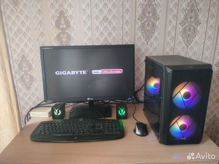 Игровой пк с монитором, полный комплект