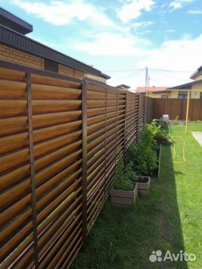Заборы из ламелей