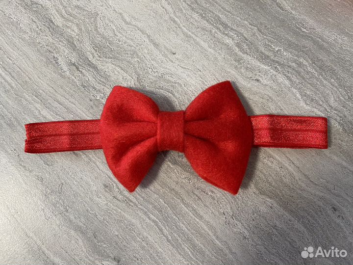 Повязка на голову для девочки красная