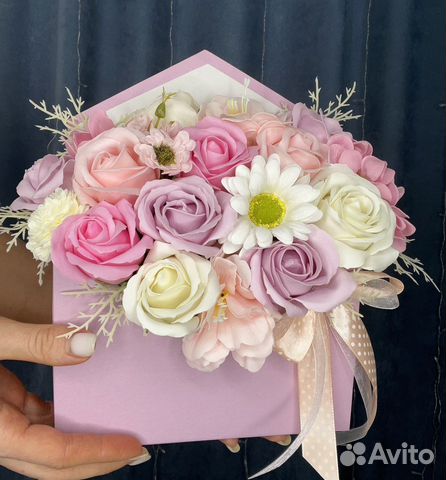 Букет на подарок из мыльных цветов