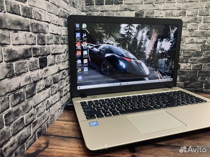 Ноутбук Asus Intel 4Gb HDD 500Gb Золотой Гарантия