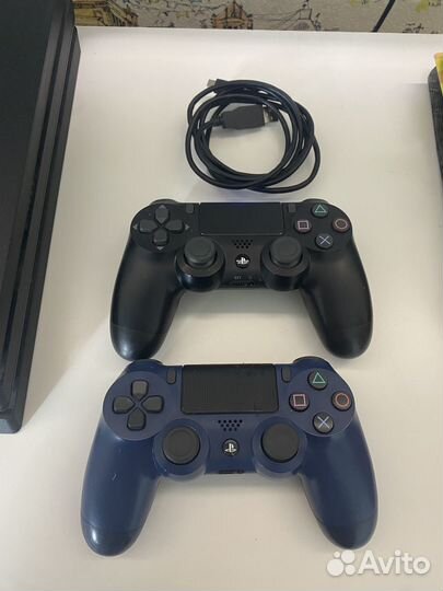 Sony playstation 4 pro, 1tb, 2 геймпада