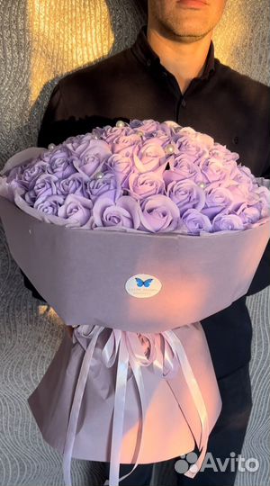 Букет из мыльных роз