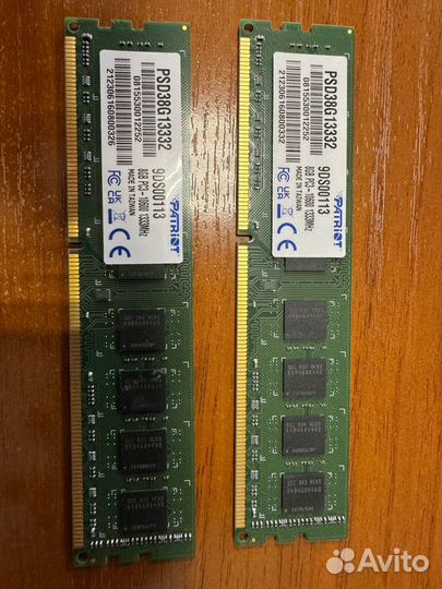 Patriot DDR3 PSD38G13332 2х8gb