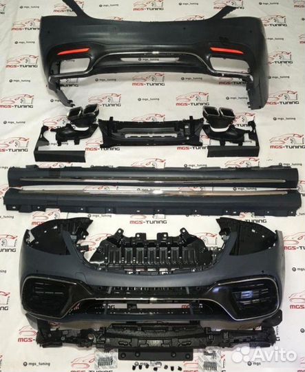Обвес с порогами Mercedes S-class w222 S63