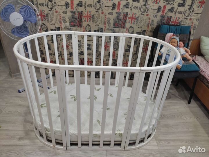 Детская кроватка круглая трансформер