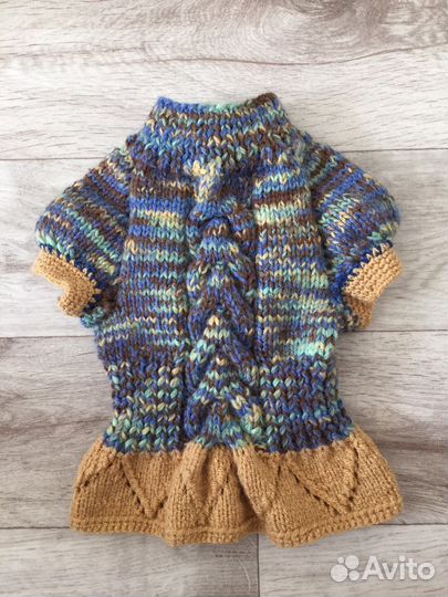 Вязаное платье / вязаная кофта для собачки новые