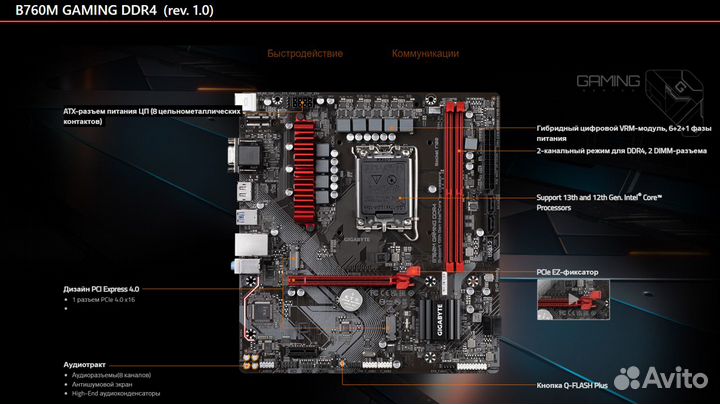 Материнская плата B760M gaming DDR4