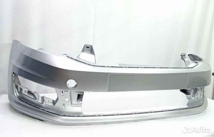Бампер передний VW Polo 2015-2020 цвет серебристый