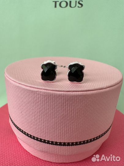 Серьги черный оникс Tous Colors