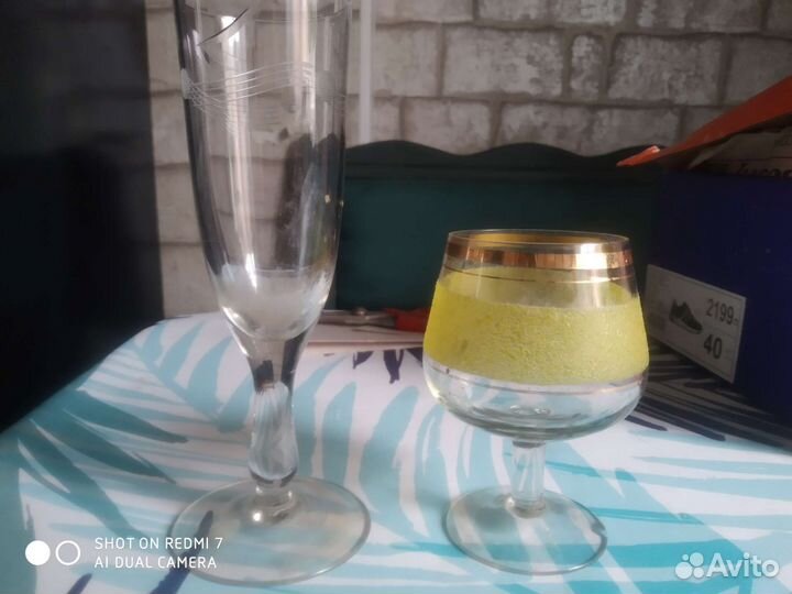 Бокалы, рюмки стекло СССР 14 штук