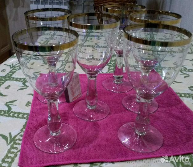Фужеры,бокалы, вазочка,штоф-кувшинчик