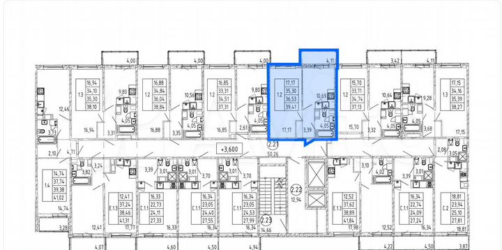 1-к. квартира, 35,3 м², 2/12 эт.