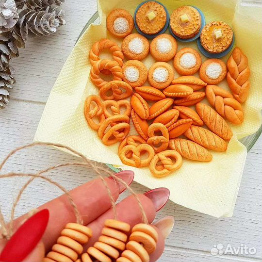 Миниатюры для ватных игрушек, кукольная еда