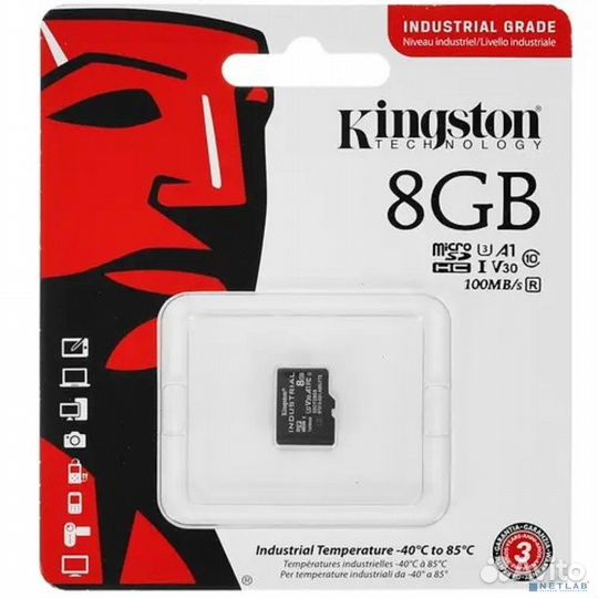 Micro SecureDigital 8Gb Kingston Class10 sdcit2/8gbsp без адаптера