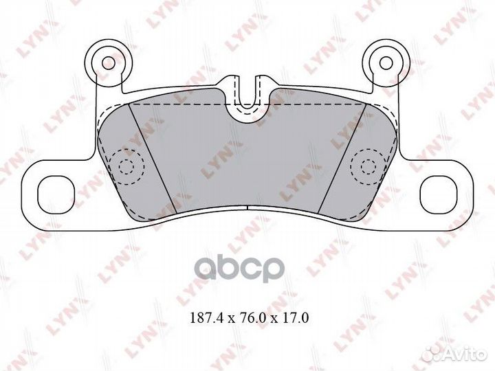 Колодки тормозные дисковые зад BD8029 lynxauto