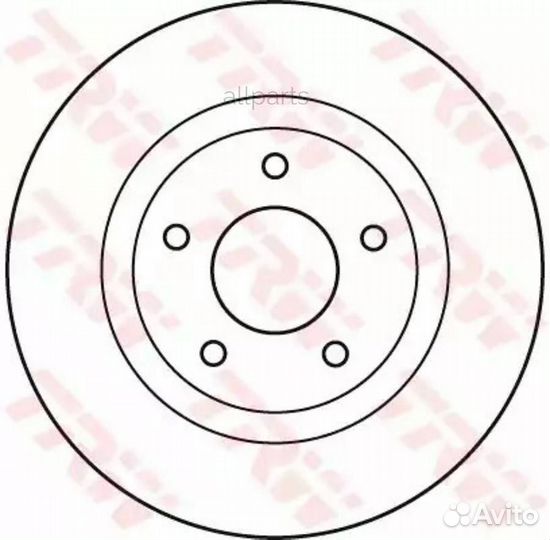 TRW DF4932 Диск торм передн