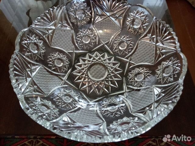 Ваза-фруктовница хрустальная СССР