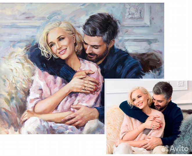 Портрет по фото на заказ от художника