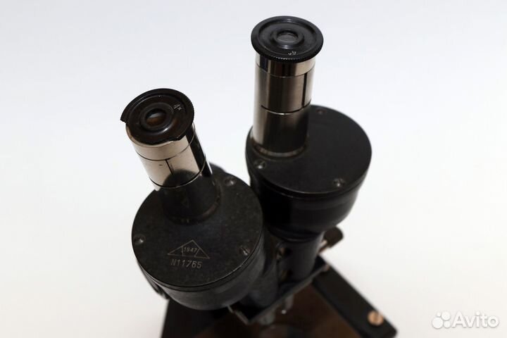 Микроскоп антикварный биологический зеркальный кол