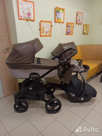 Премиум коляска Zille by Tutis 3 в 1. Экокожа